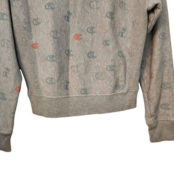 Champion reverse weave gray  long-sleeve pull-on crew-neck sweater - Picture 7 of 8